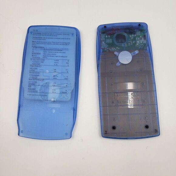 Texas Instruments Clear Blue TI-15‎ Fraction Rounding Problem Solving Calculator - Picture 6 of 7